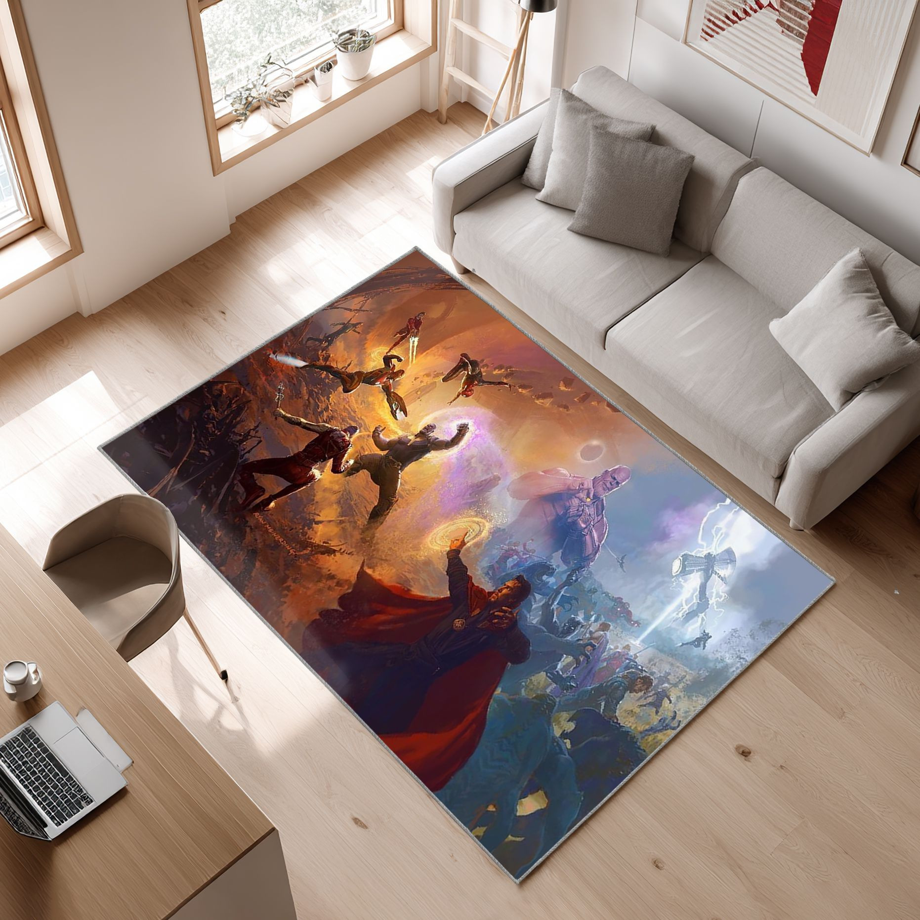 25 Best Spoiler Free Avengers Endgame Visual Works   Indieground Design Area Rug, Non-Slip Living Room Floor Mat, Soft Bedroom Carpet, Washable Home Decor