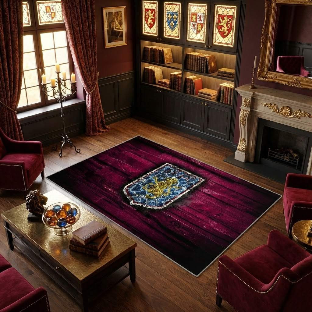 Aston Villa Fc Carpet Area Rug, Non-Slip Living Room Floor Mat, Soft Bedroom Carpet, Washable Home Decor
