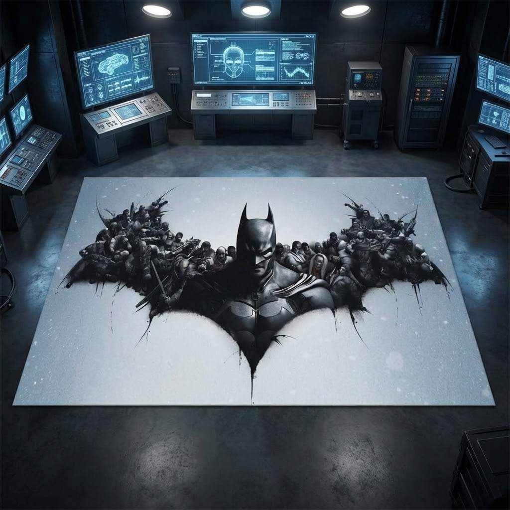 Batman DC 52 Area Rug, Non-Slip Living Room Floor Mat, Soft Bedroom Carpet, Washable Home Decor