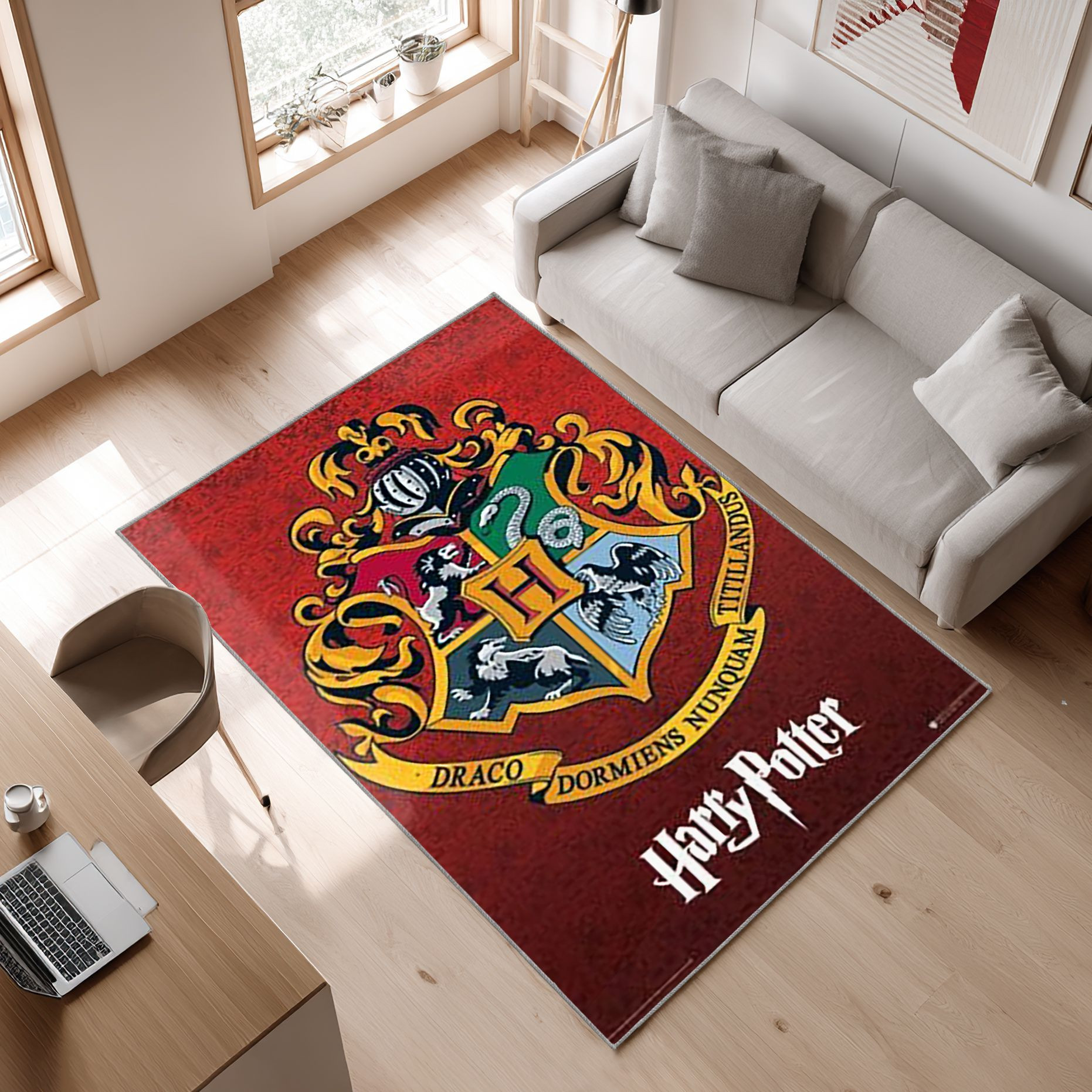 Harry Potter 1_003 Area Rug, Non-Slip Living Room Floor Mat, Soft Bedroom Carpet, Washable Home Decor