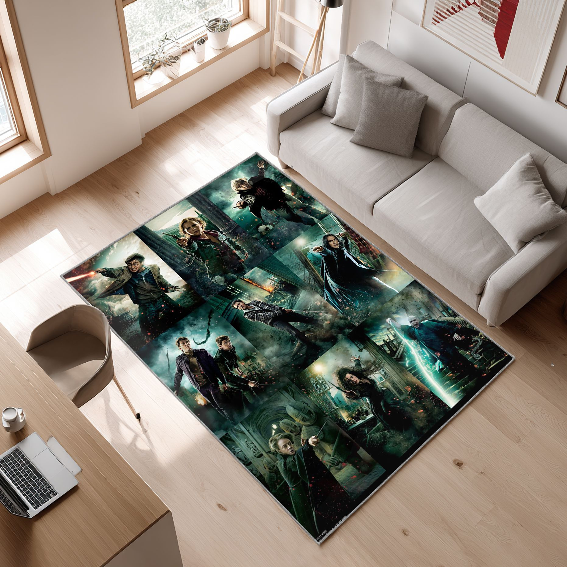 Harry Potter Film 16 Area Rug, Non-Slip Living Room Floor Mat, Soft Bedroom Carpet, Washable Home Decor