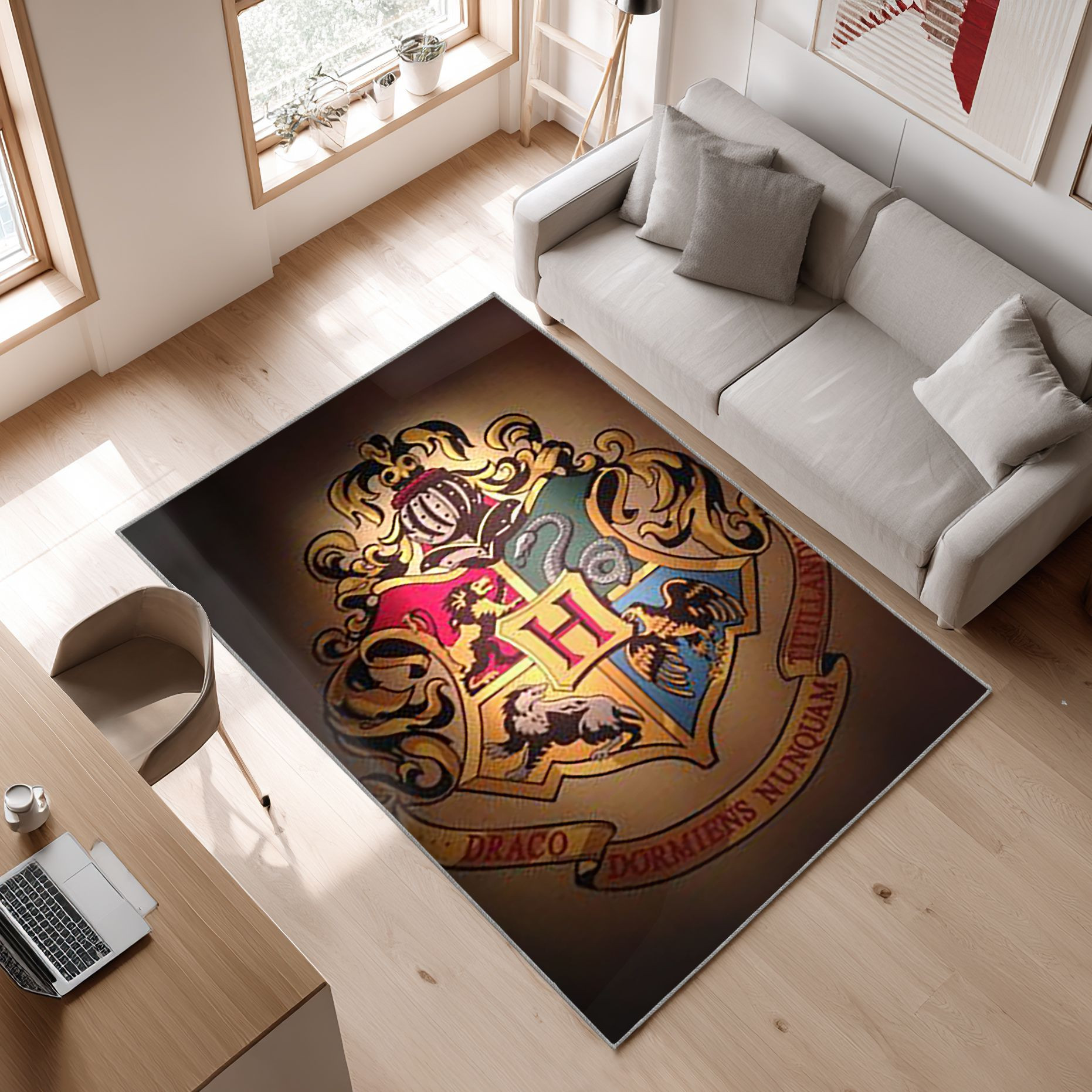 Harry Potter Film 18 Area Rug, Non-Slip Living Room Floor Mat, Soft Bedroom Carpet, Washable Home Decor