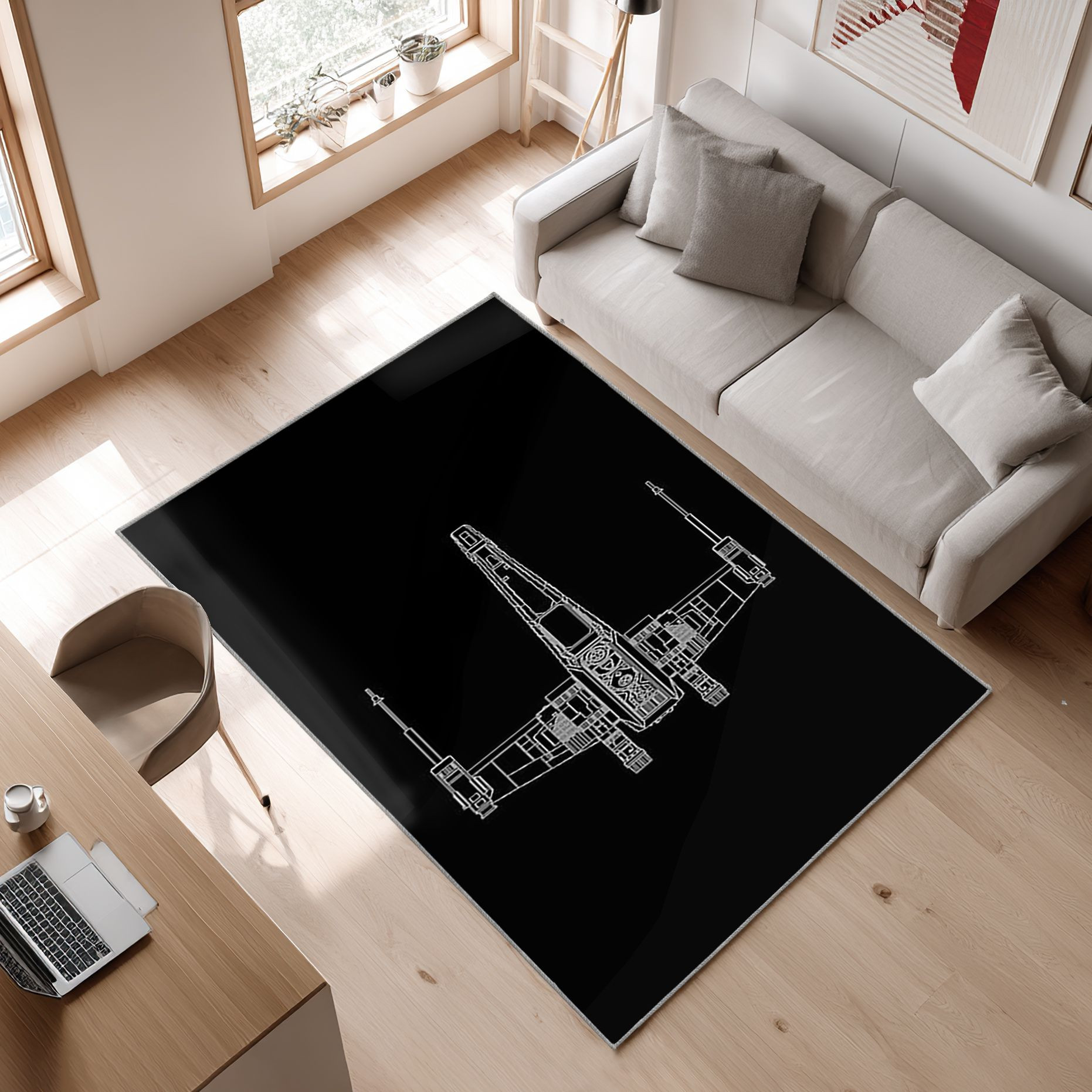 Oled Star Wars Area Rug, Non-Slip Living Room Floor Mat, Soft Bedroom Carpet, Washable Home Decor