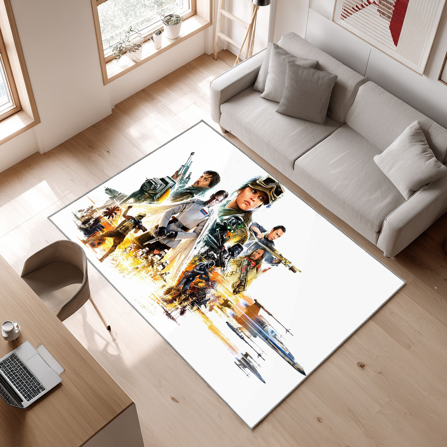 Star Wars Darth Vader Filmbereich Bodendekoration Die Us Dekoration V3 Area Rug, Non-Slip Living Room Floor Mat, Soft Bedroom Carpet, Washable Home Decor