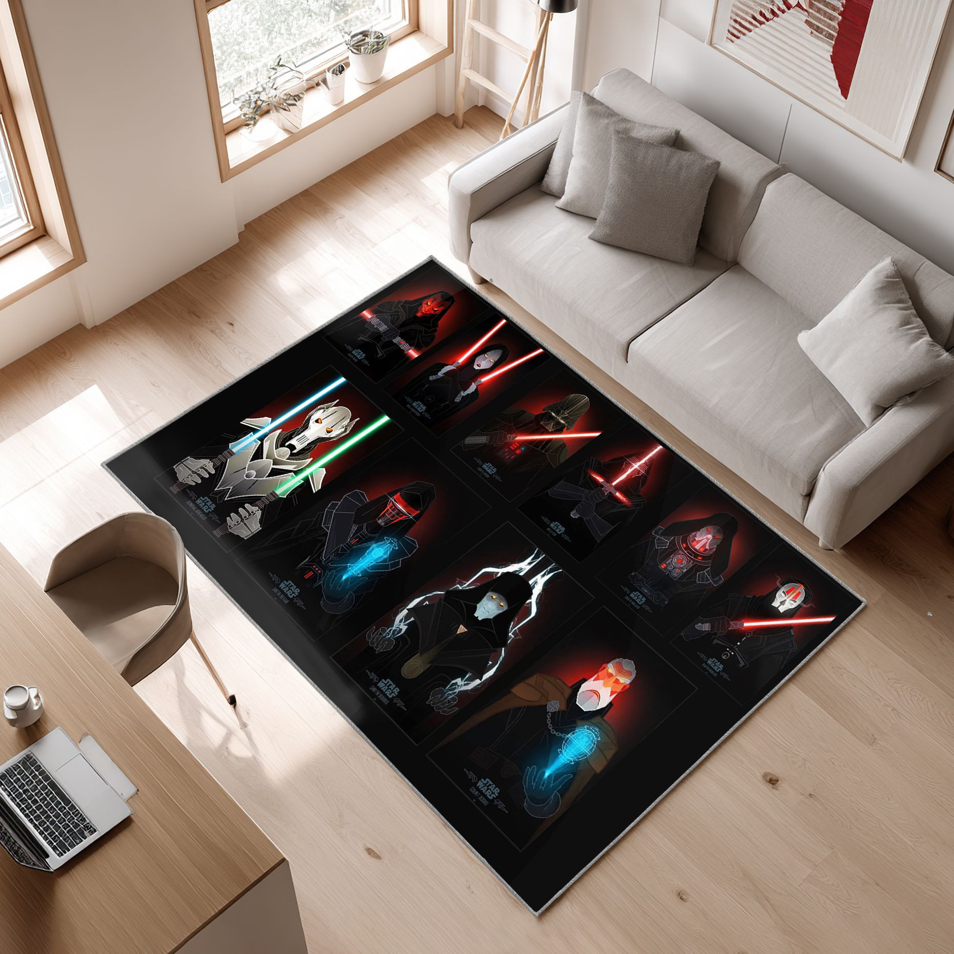 Star Wars Darth Vader Filmbereich Bodendekoration Die Us Dekoration V4 Area Rug, Non-Slip Living Room Floor Mat, Soft Bedroom Carpet, Washable Home Decor