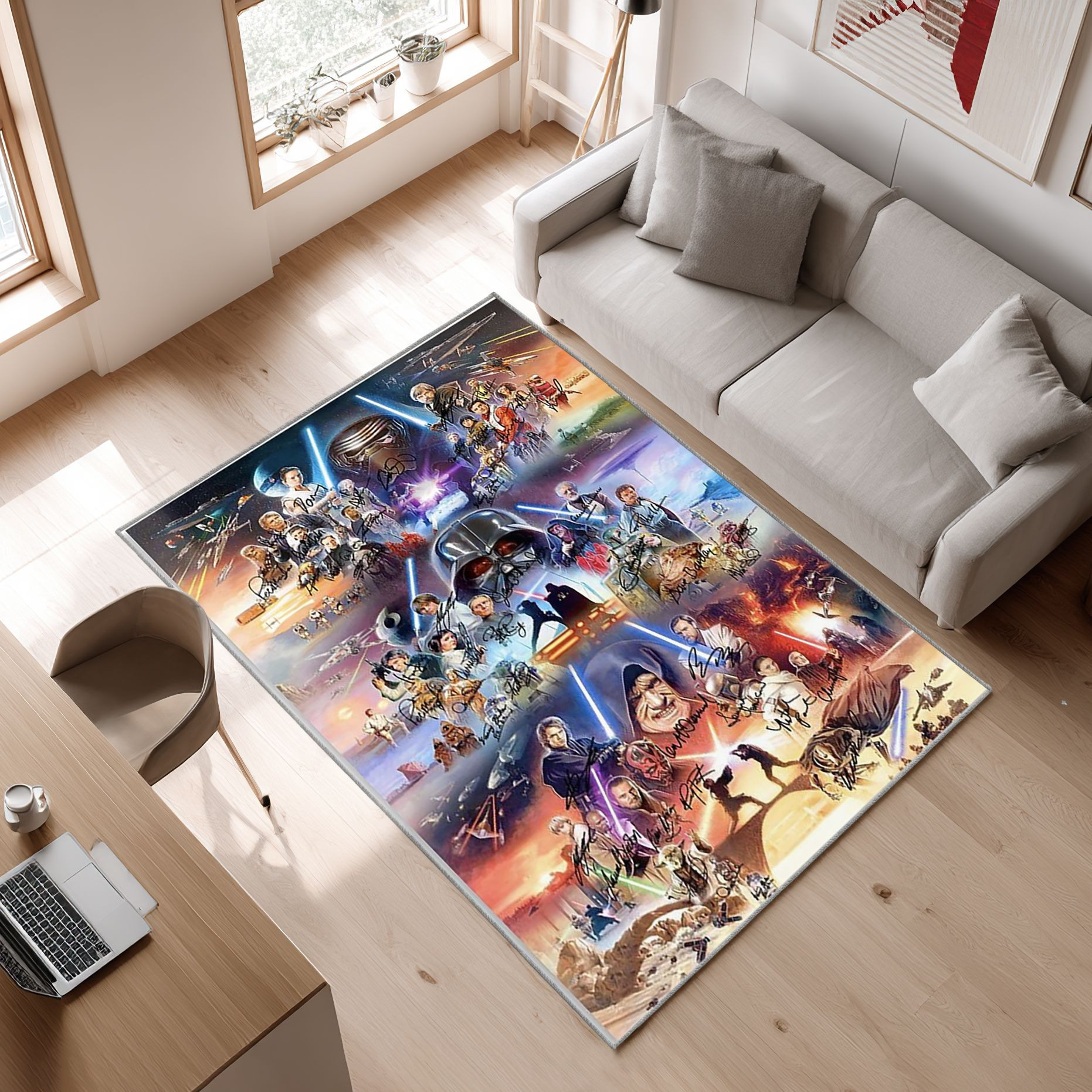 Star Wars Darth Vader Filmbereich Bodendekoration Die Us Dekoration V7 Area Rug, Non-Slip Living Room Floor Mat, Soft Bedroom Carpet, Washable Home Decor