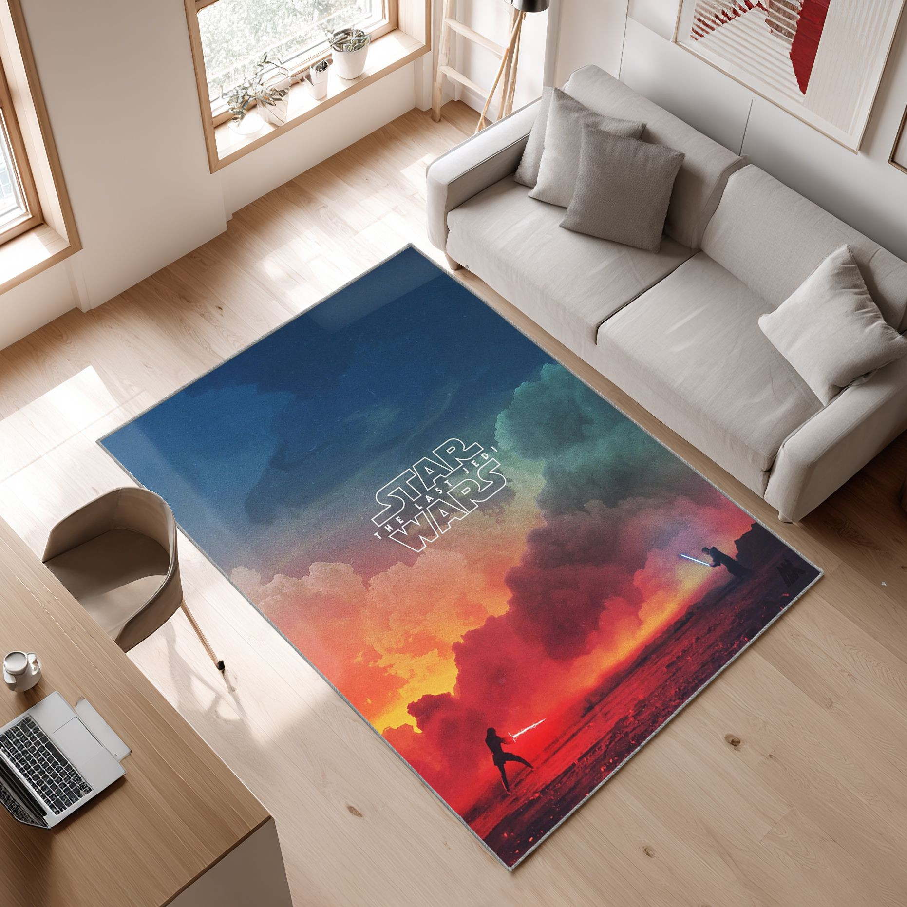 Star Wars Fc221015 Bodendekoration Die Us Dekoration Area Rug, Non-Slip Living Room Floor Mat, Soft Bedroom Carpet, Washable Home Decor