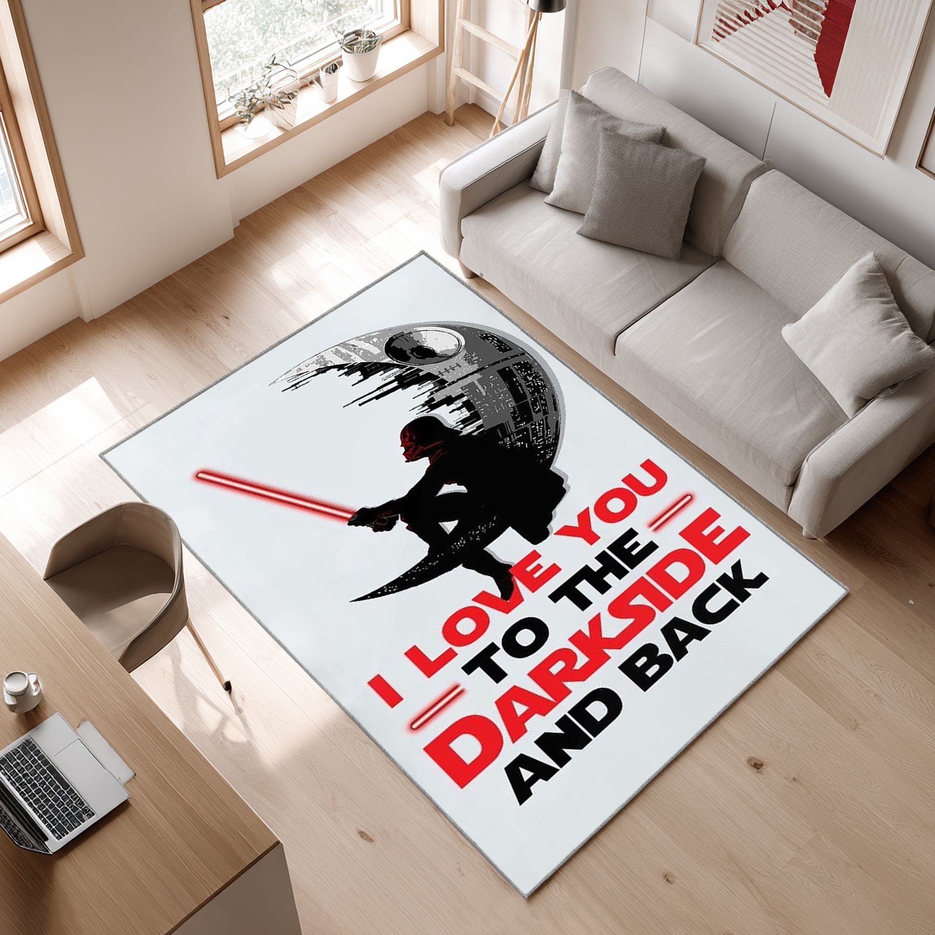 Star Wars Film 3 Area Rug, Non-Slip Living Room Floor Mat, Soft Bedroom Carpet, Washable Home Decor
