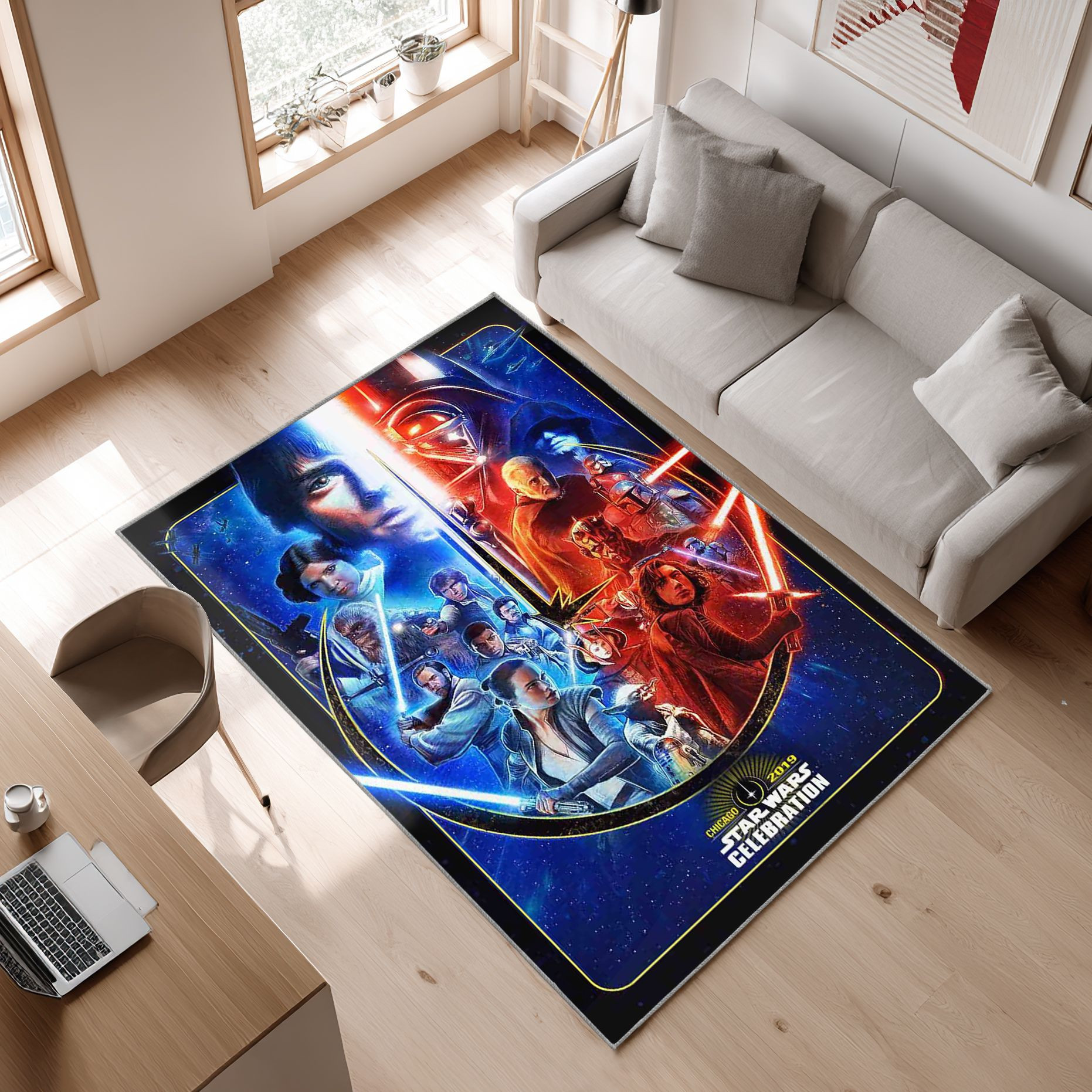 Star Wars Film Bodendekoration Rb7A8E7E7353 Area Rug, Non-Slip Living Room Floor Mat, Soft Bedroom Carpet, Washable Home Decor