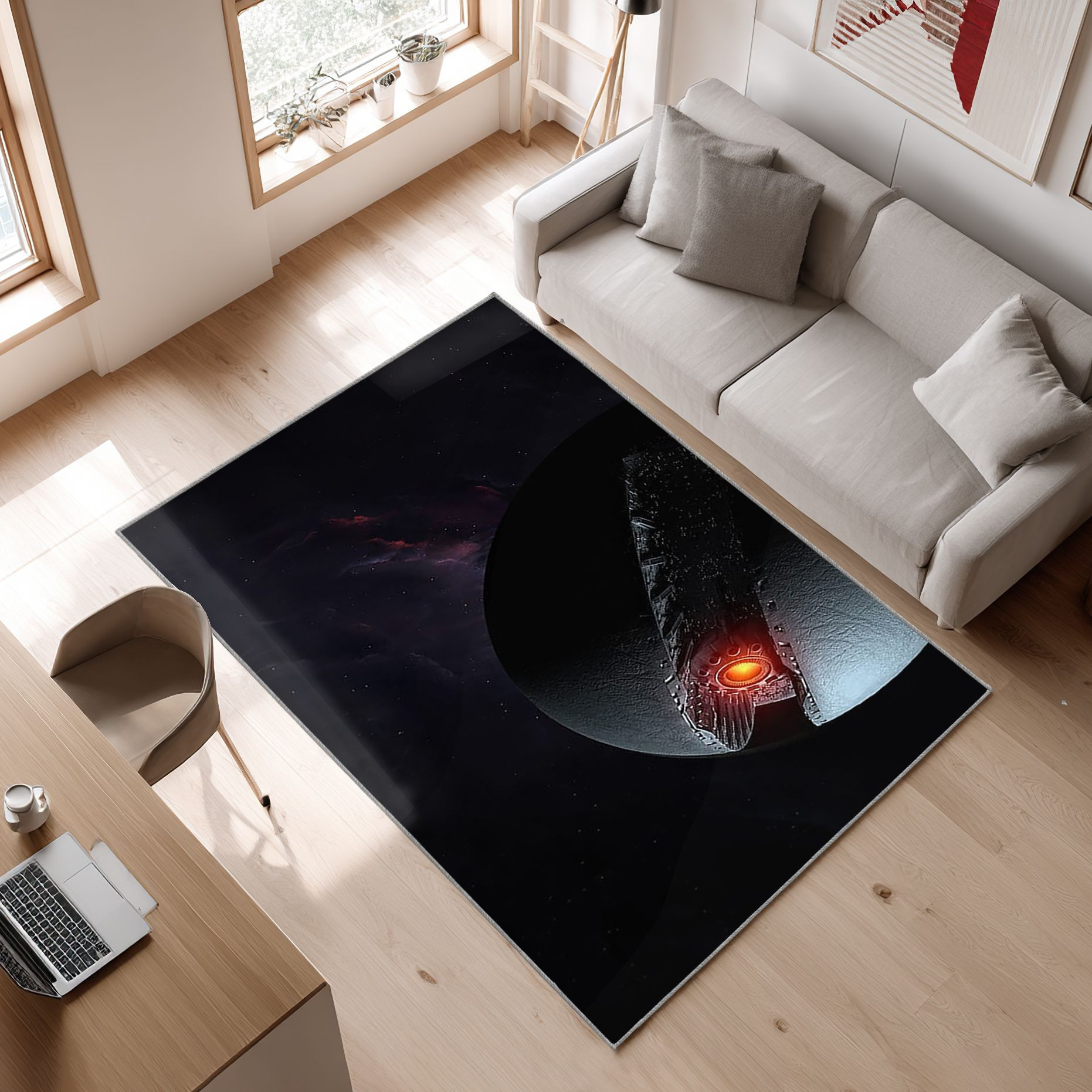 Starkiller Base Star Wars The Force Awakens Area Rug, Non-Slip Living Room Floor Mat, Soft Bedroom Carpet, Washable Home Decor