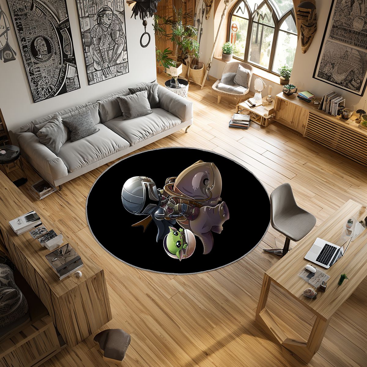 The Mandalorian , Baby Yoda, Star Wars Area Rug, Non-Slip Living Room Floor Mat, Soft Bedroom Carpet, Washable Home Decor - Image 2